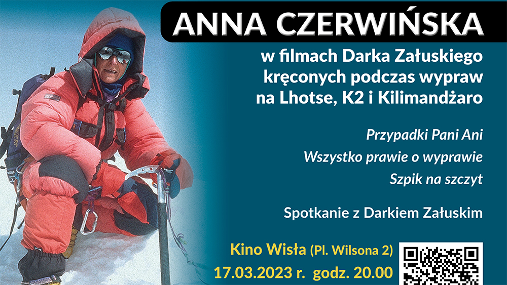 Anna Czerwińska – filmy górskie + spotkanie z reżyserem Darkiem Załuskim